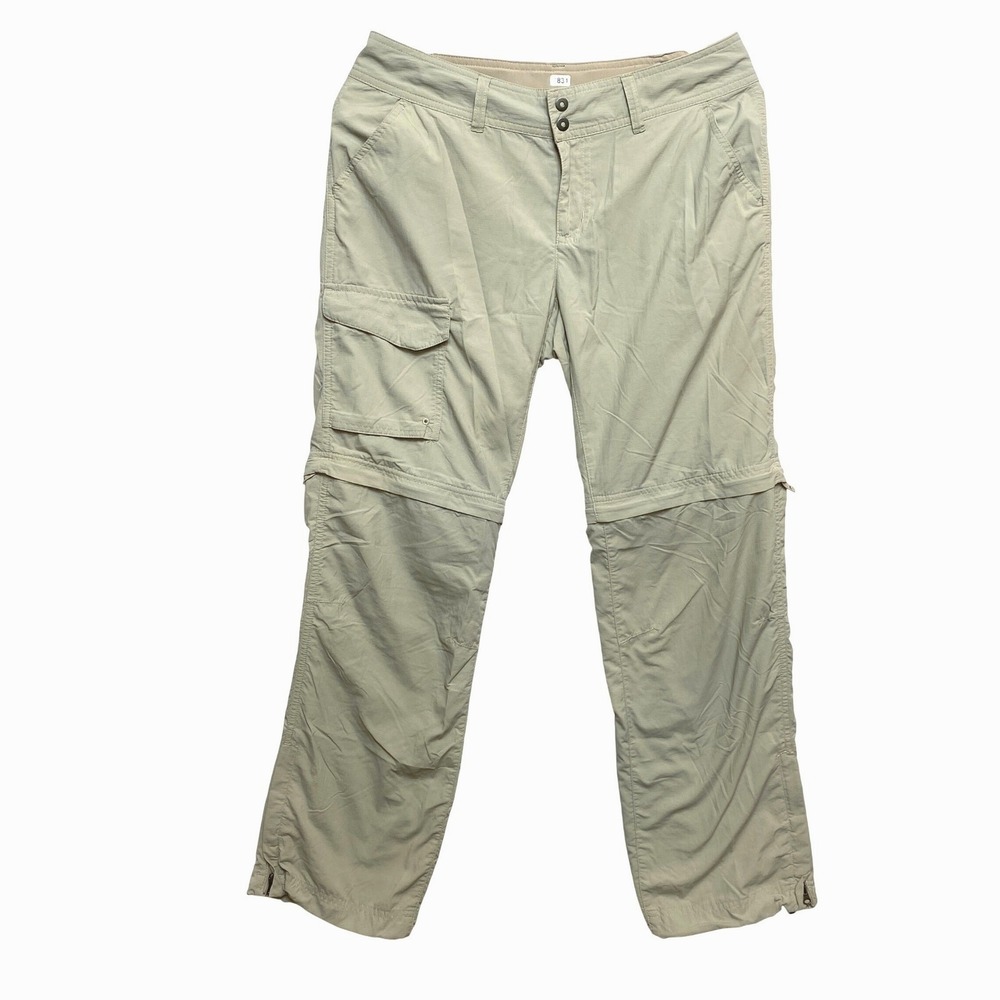 Columbia Convertible Cargo Pants Womens 6 Short Khaki Omni Shade Sun Protection